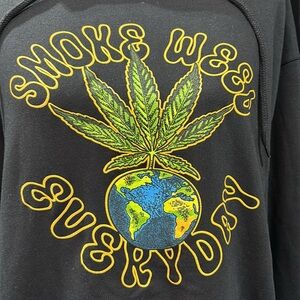 Return To Sender Cannabis Flower Hoodie, smoke weed every day logo, pouch pocket